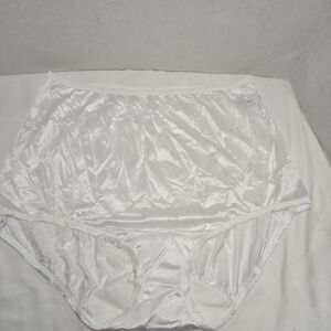 Shadowline ONE Brief Granny Panty Style 17042 White Size 9 Nylon RN 96030 SINGLE
